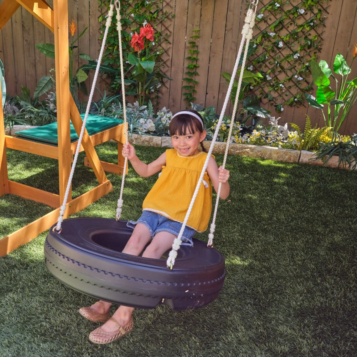 Bear Cave Lodge Swing Set / Playset - Installation Available (Assembly) - Image 13
