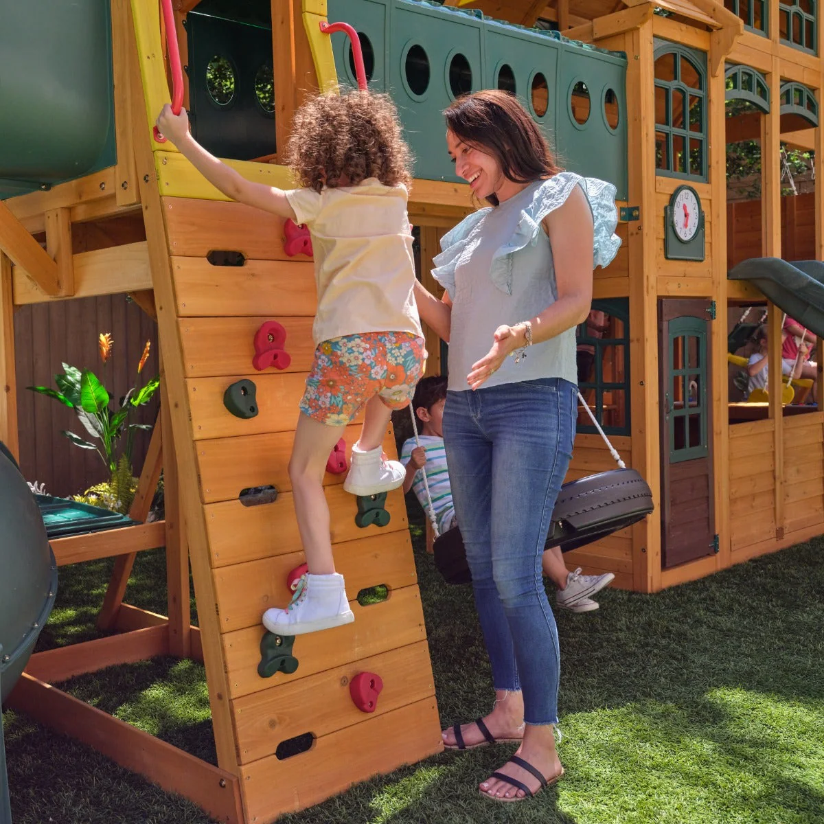 Bear Cave Lodge Swing Set / Playset - Installation Available (Assembly) - Image 14