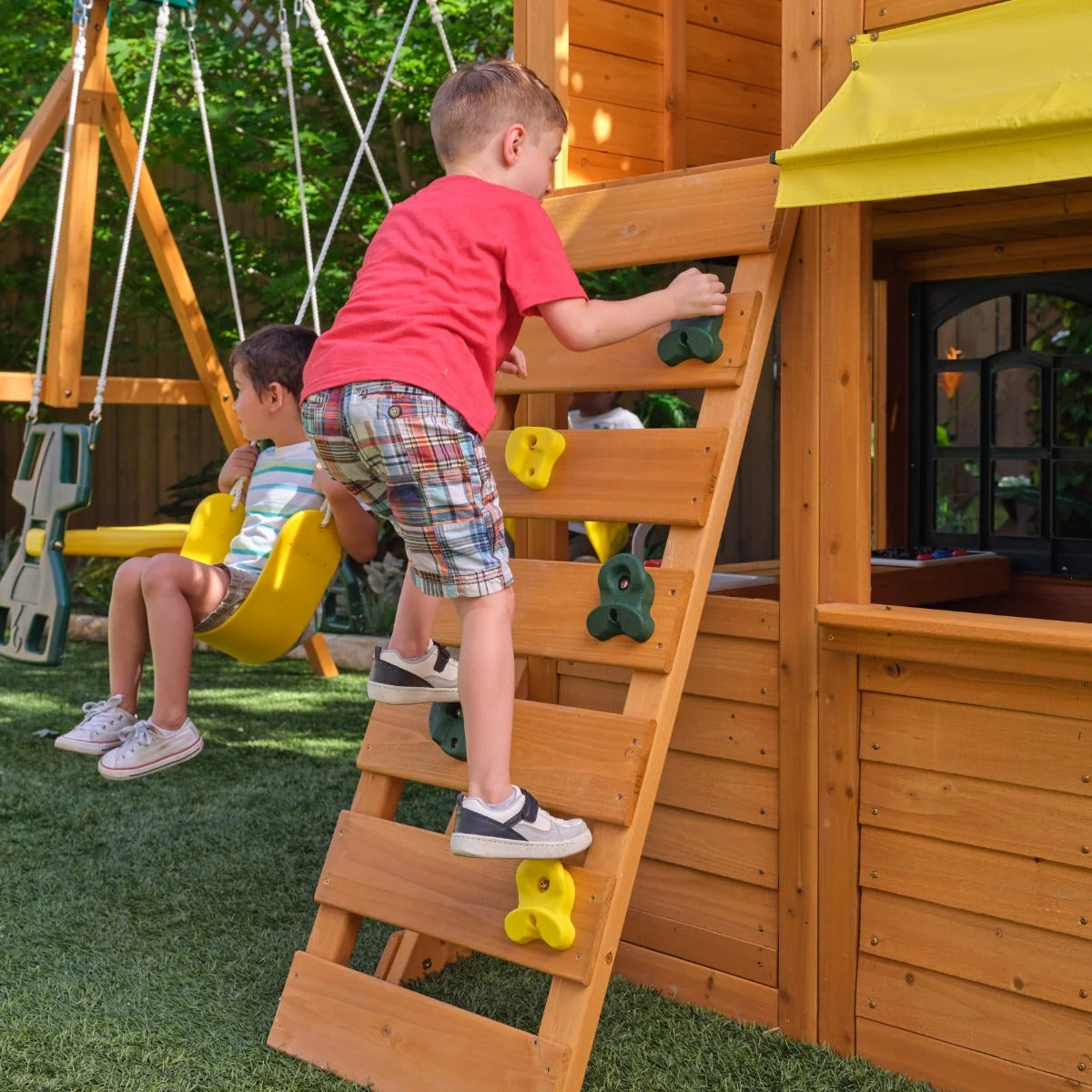 Bear Cave Lodge Swing Set / Playset - Installation Available (Assembly) - Image 19