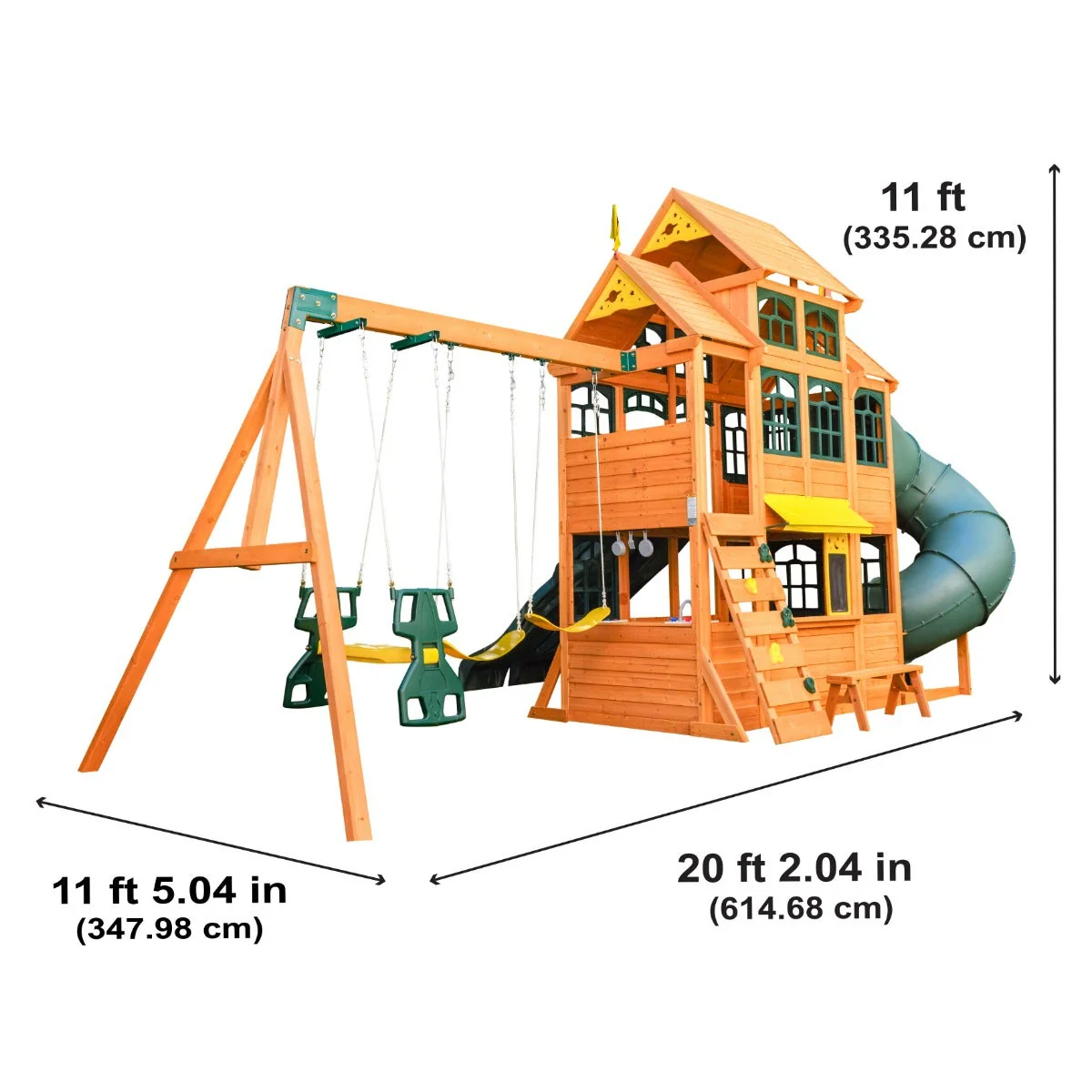 Falcon Ridge Wooden Swing Set / Playset - Installation Available (Assembly) - Image 14