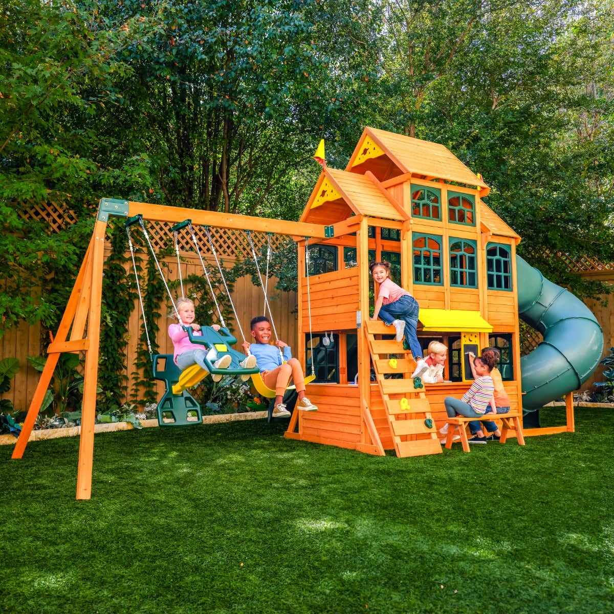 Falcon Ridge Wooden Swing Set / Playset - Installation Available (Assembly) - Image 15