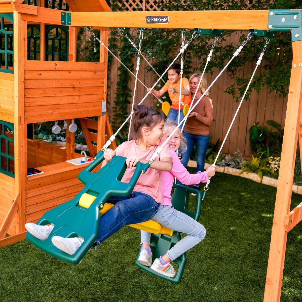Falcon Ridge Wooden Swing Set / Playset - Installation Available (Assembly) - Image 4