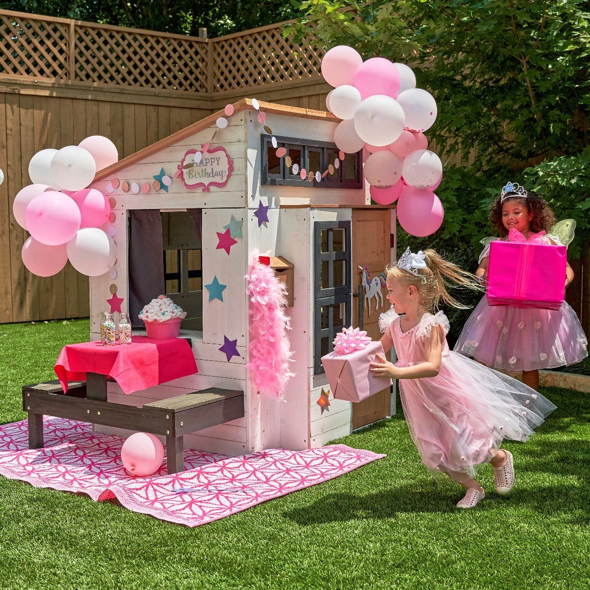 Modern Outdoor Playhouse - White & Raven - Image 10