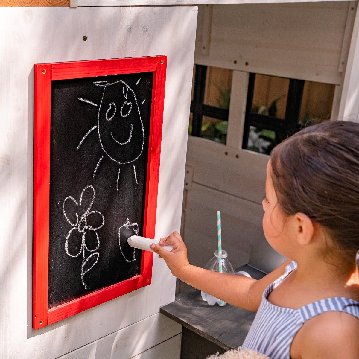 Modern Outdoor Playhouse - White & Raven - Image 5