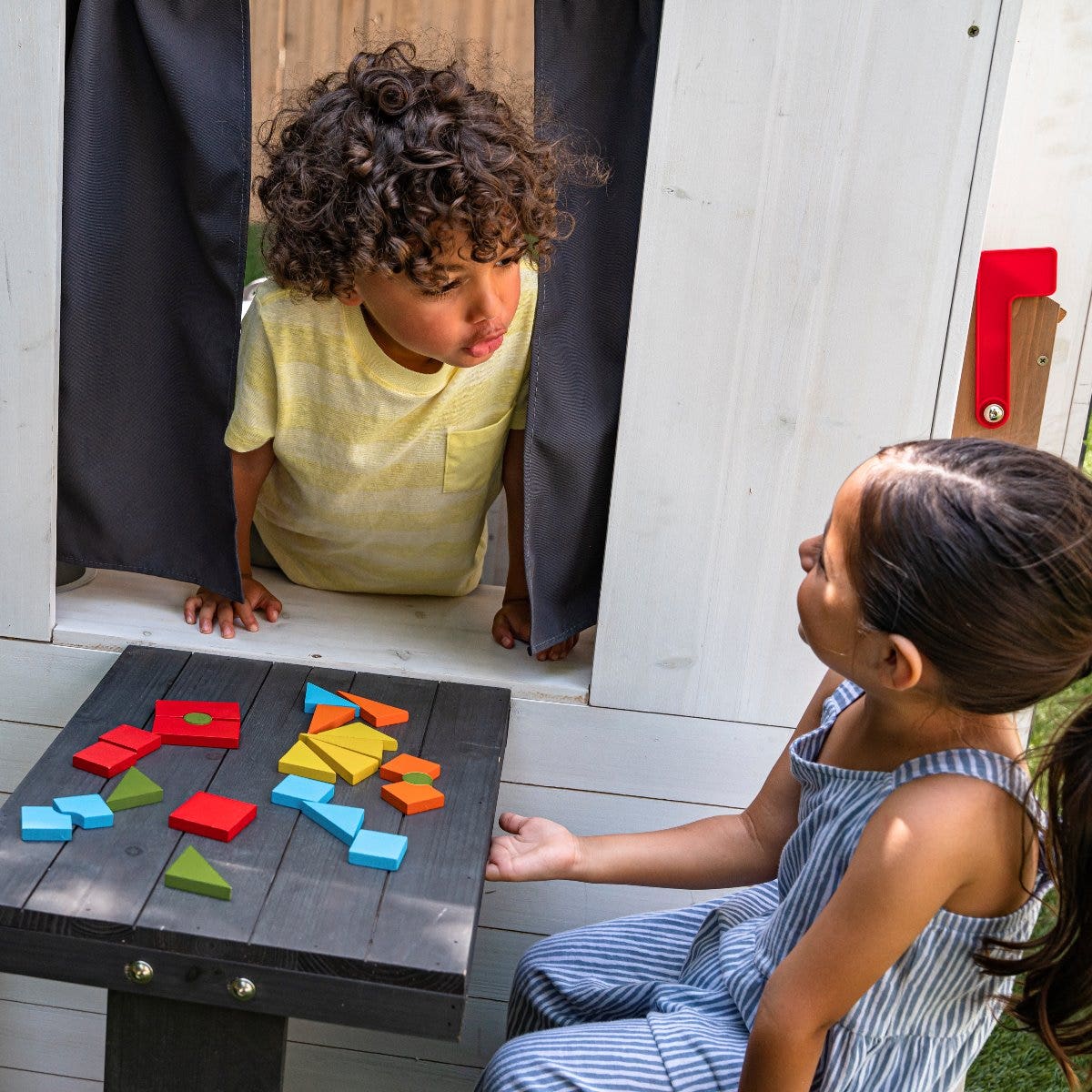 Modern Outdoor Playhouse - White & Raven - Image 7