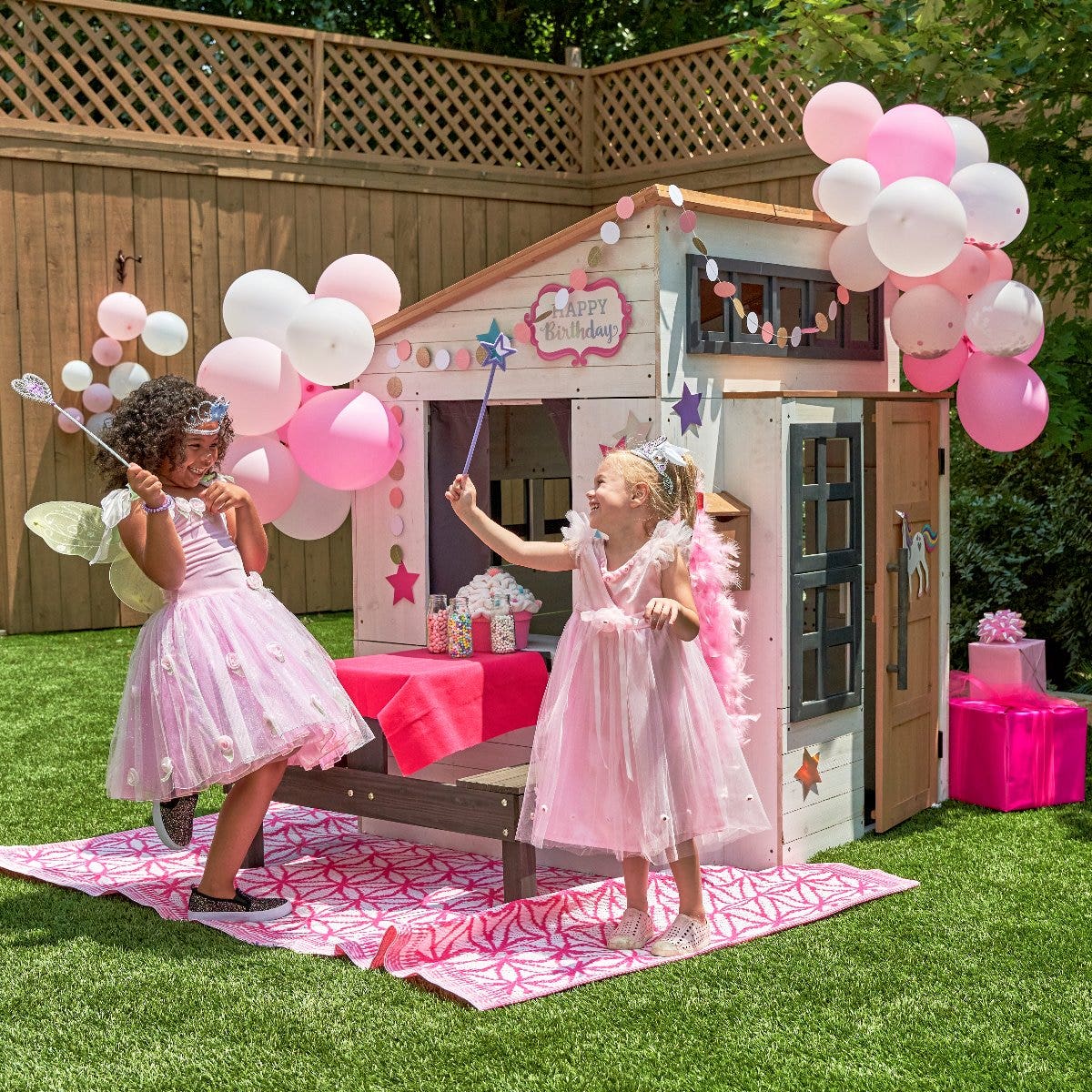 Modern Outdoor Playhouse - White & Raven - Image 9