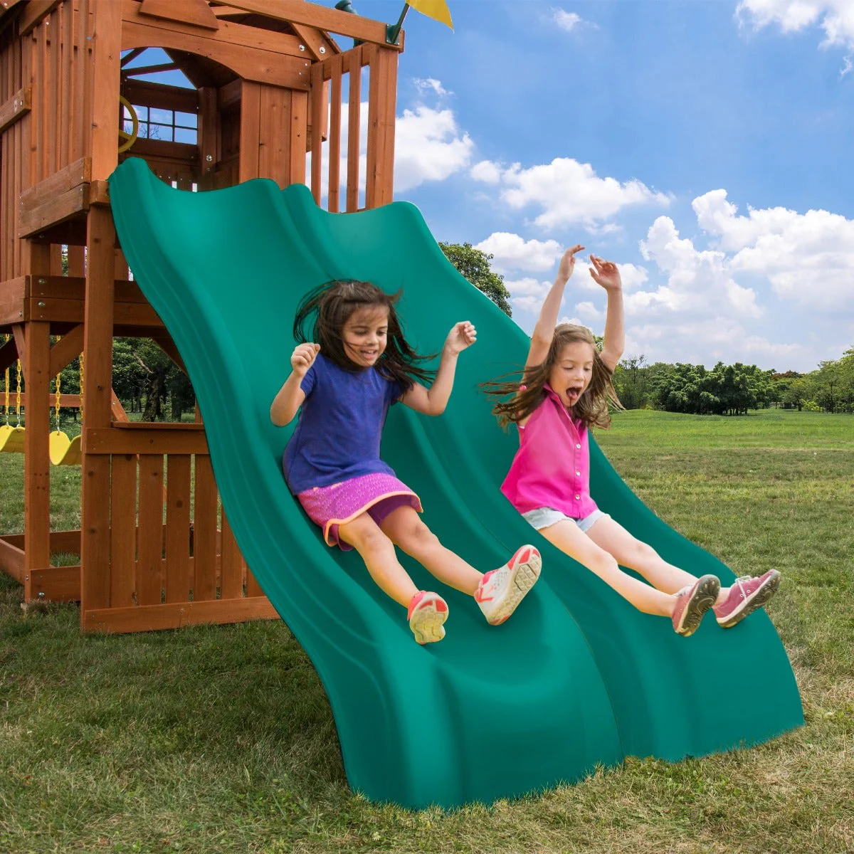 Twin Titan Swing Set with Monkey Bars by Swing-N-Slide - Image 5