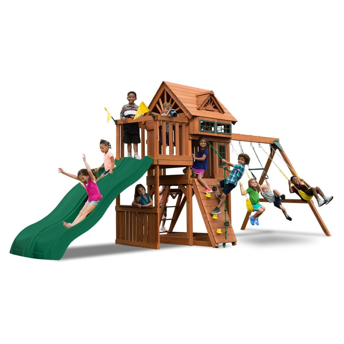Twin Titan Wooden Swing Set by Swing-N-Slide - Installation Available (Assembly) - Image 11